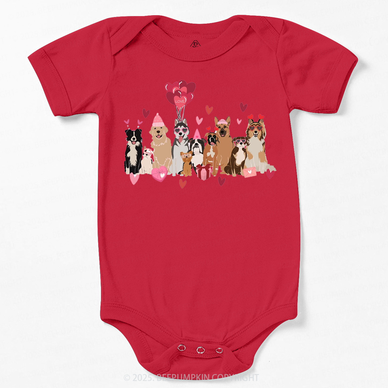 Dog Valentine's Day Bodysuit Beepumpkin