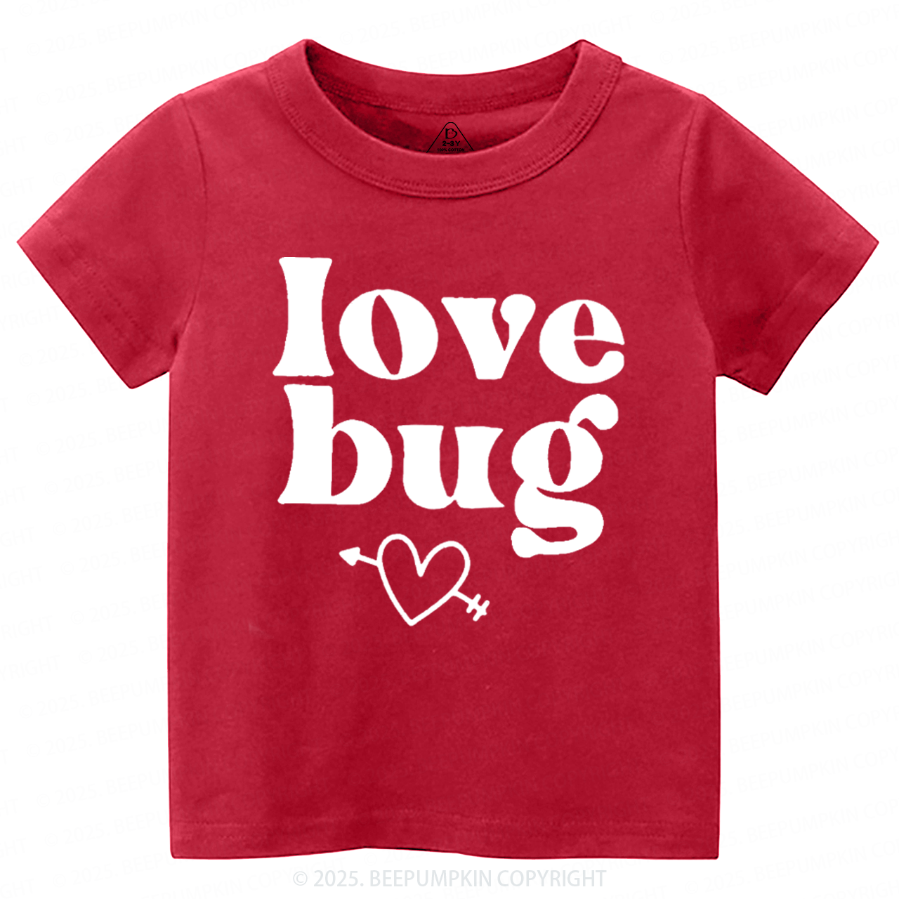 Love Bug Valentine's Day Toddler&Kid's Tees Beepumpkin 2