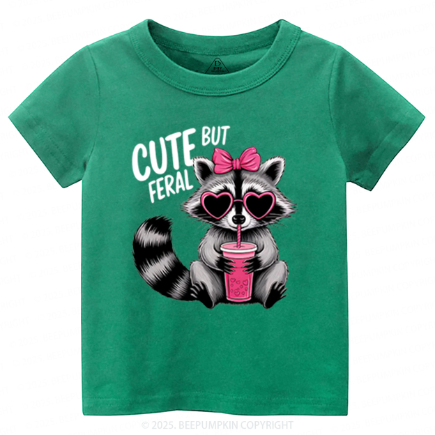 Cute But Feral Valentine's Day Toddler&Kid's Tees Beepumpkin