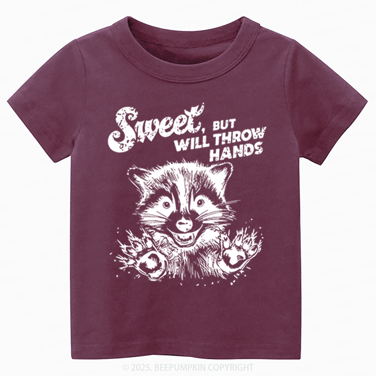 Sweet But Will Throw Hand Toddler&Kid's Tees Beepumpkin