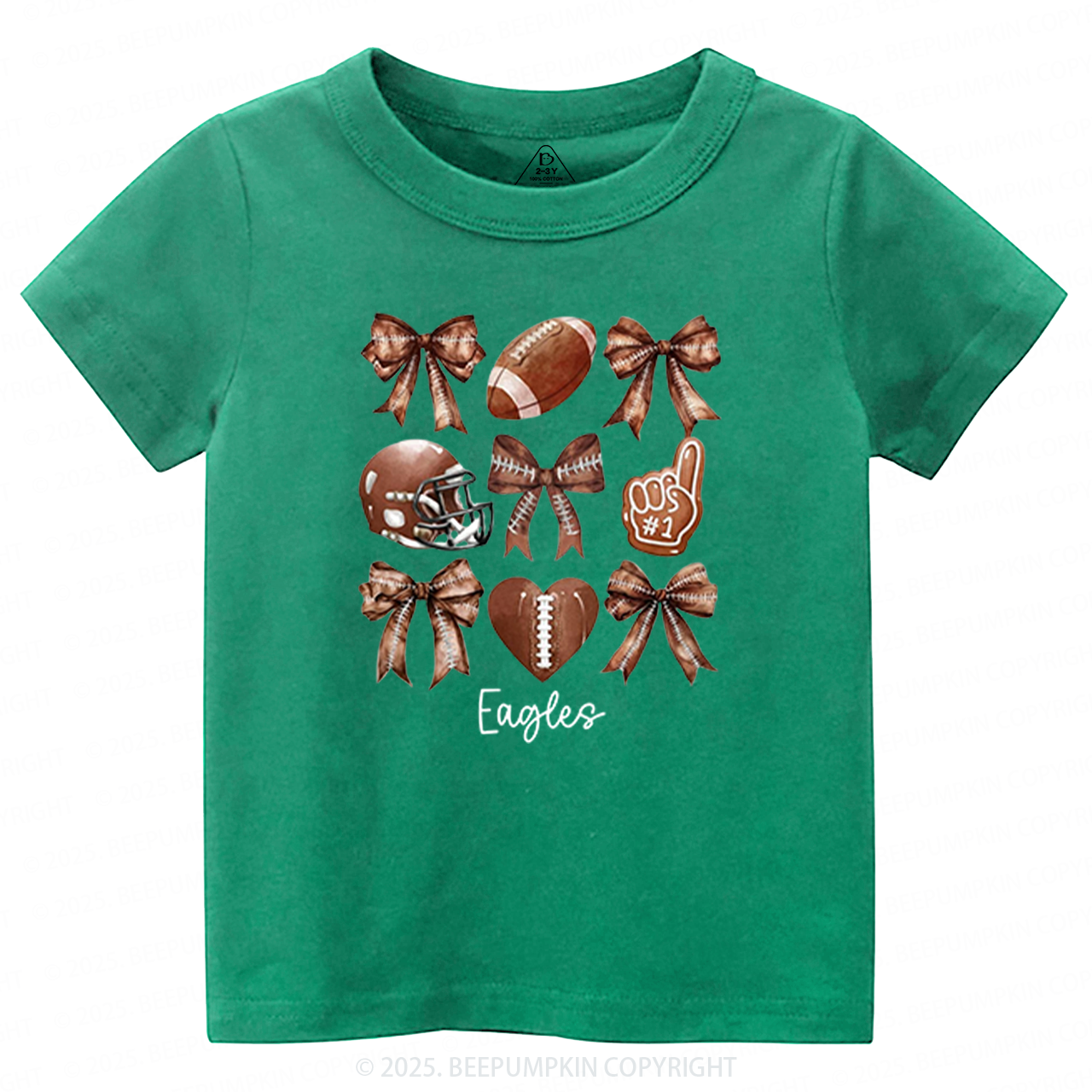 Personalized Kids Name Football Toddler&Kid's Tees Beepumpkin