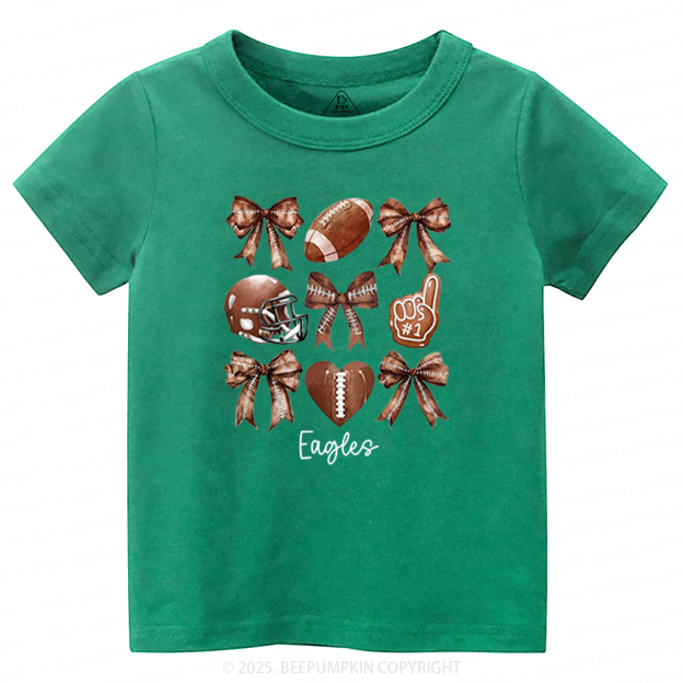 Personalized Kids Name Football Toddler&Kid's Tees Beepumpkin
