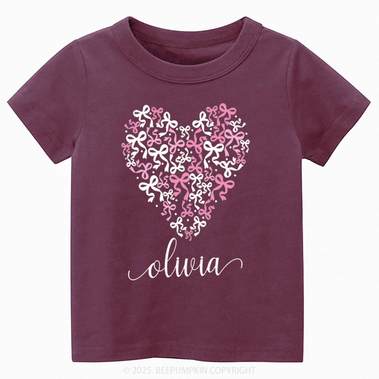 Personalized Name Butterfly Love Heart Toddler&Kid's Tees Beepumpkin
