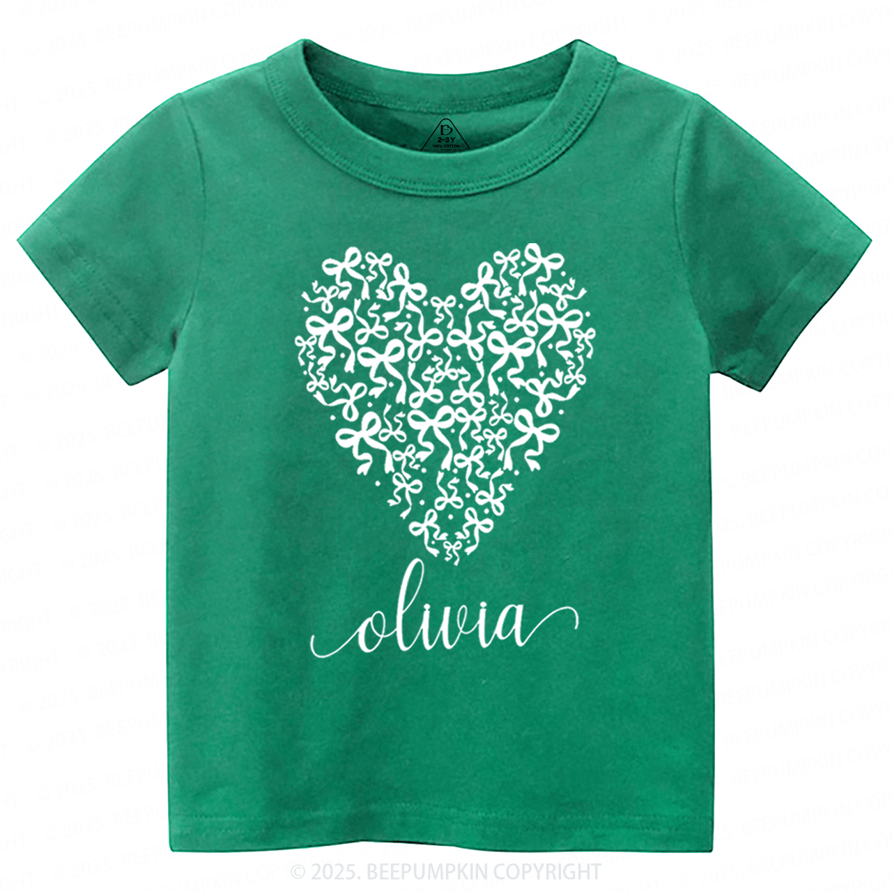 Personalized Name Butterfly Love Heart Toddler&Kid's Tees Beepumpkin