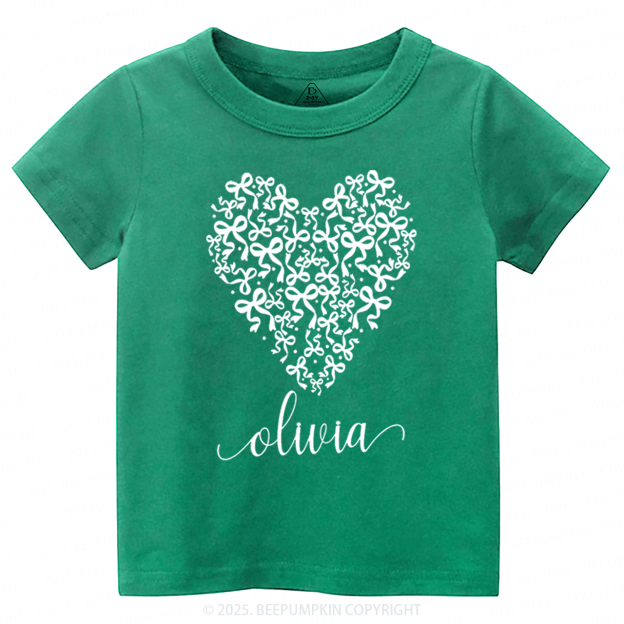 Personalized Name Butterfly Love Heart Toddler&Kid's Tees Beepumpkin