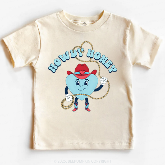 Howdy Honey Valentine's Day Toddler&Kid's Tees Beepumpkin