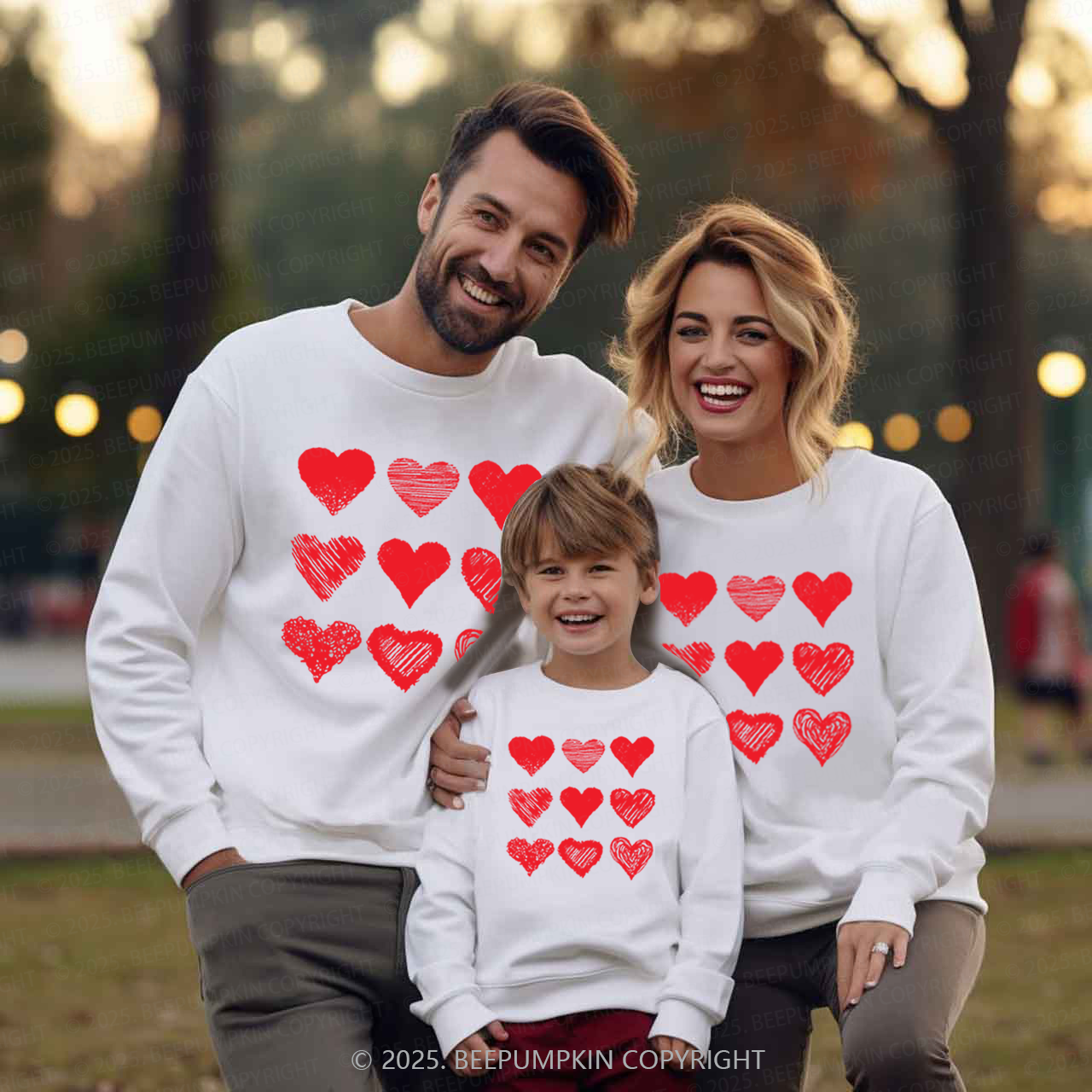 Various Kinds Of Love Valentine's Day Family Matching Sweatshirts