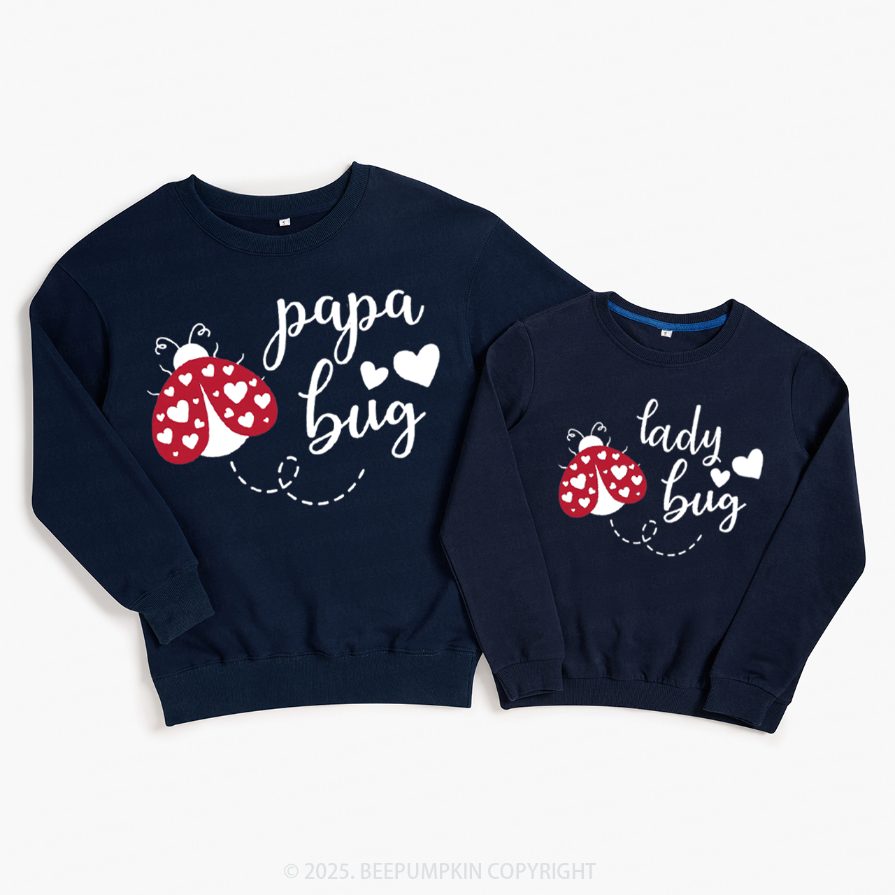 Lady Bug Valentine's Day Family Matching Sweatshirts