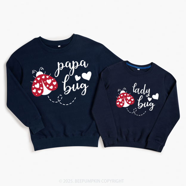 Lady Bug Valentine's Day Family Matching Sweatshirts
