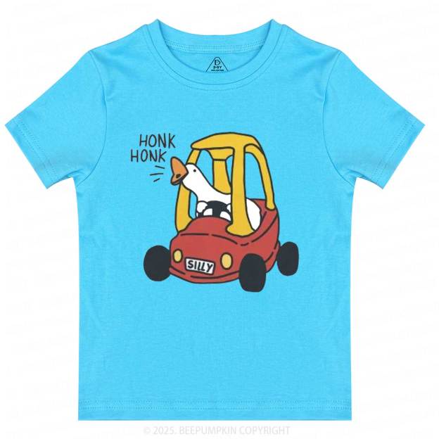 Silly Goose Red Car Toddler&Kid's Tees Beepumpkin