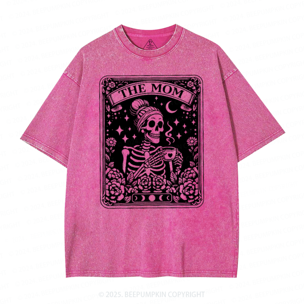 The Mom Tarot Card Mama Washed T-Shirts