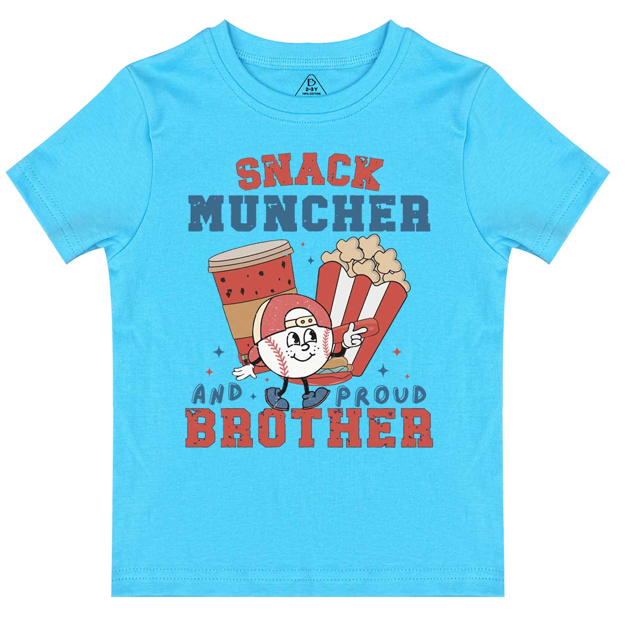 Personalized Snack Muncher Baseball Toddler&Kid's Tees Beepumpkin