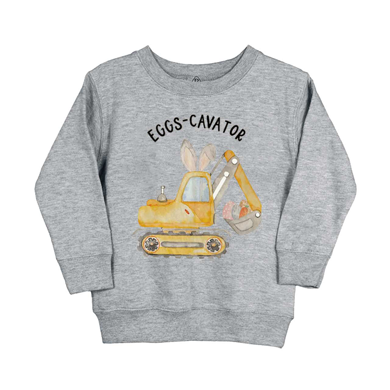 Eggs-Cavator Told Kid's Sweatshirt