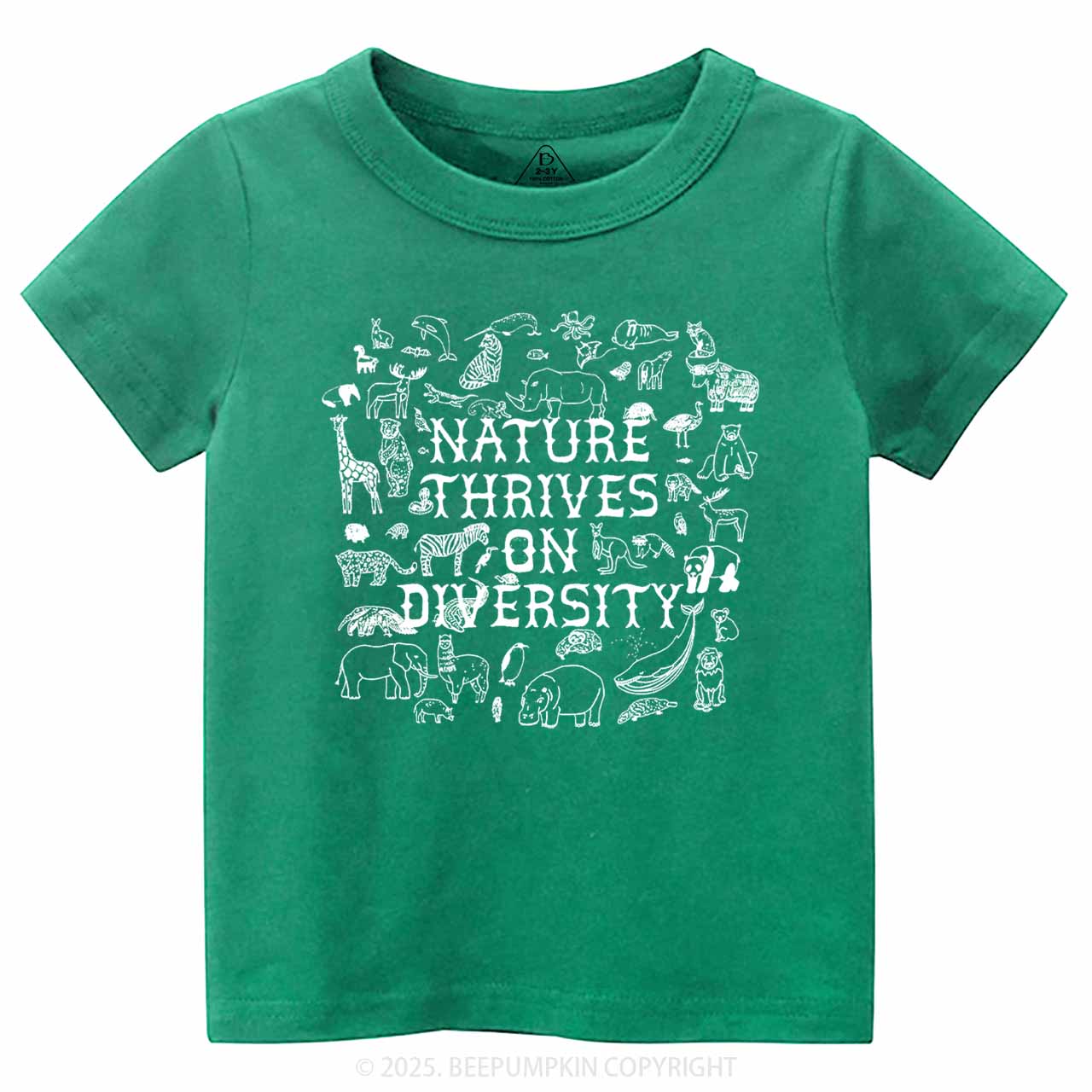 Nature Thrives On Divesity Toddler&Kid's Tees Beepumpkin