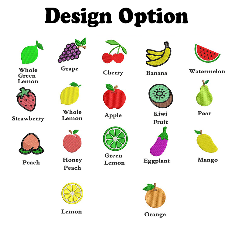 Personalized 17 Types Of Fruit Embroidery Washed Baseball Cap For Kids