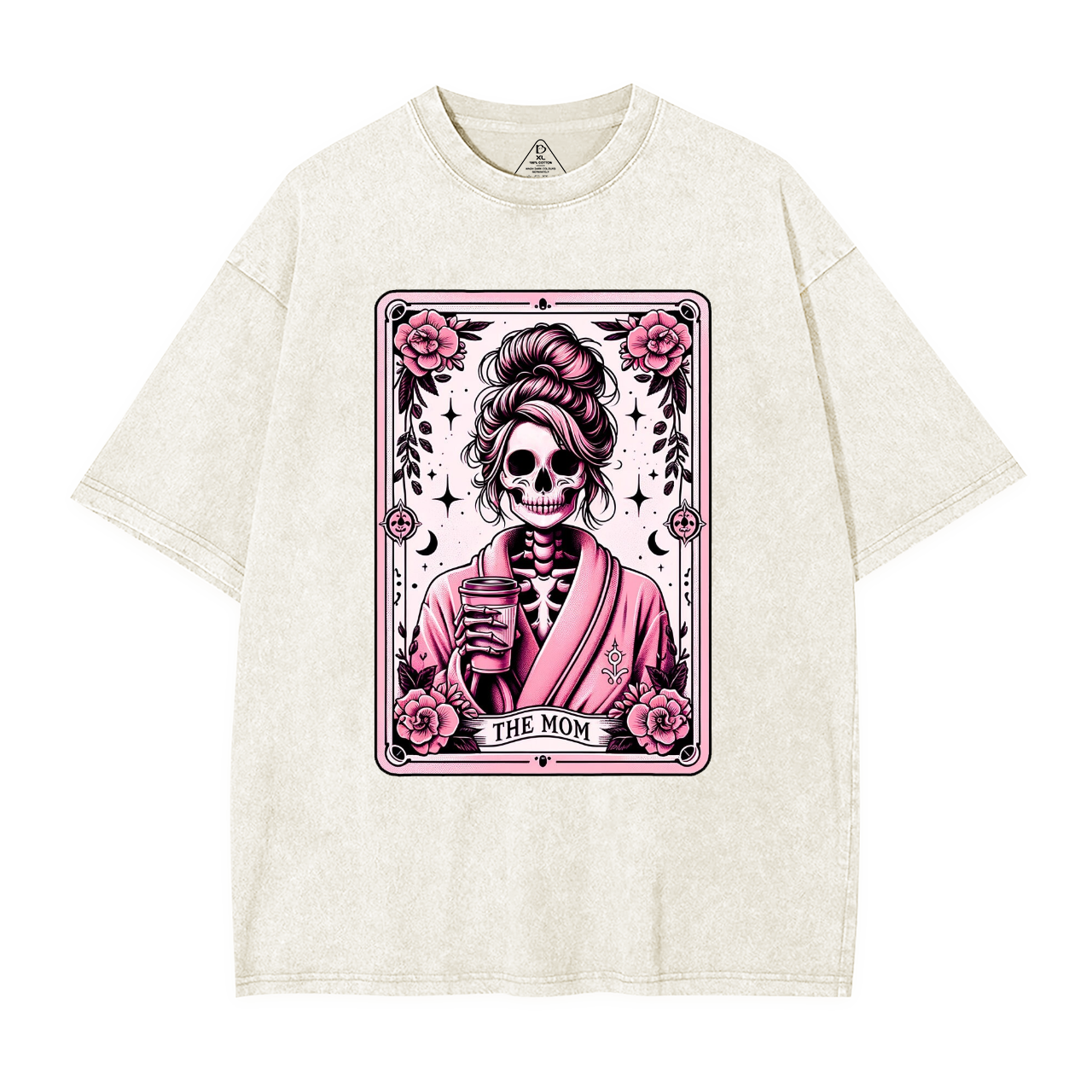 The Mom Funny Tarot Card Washed T-Shirts