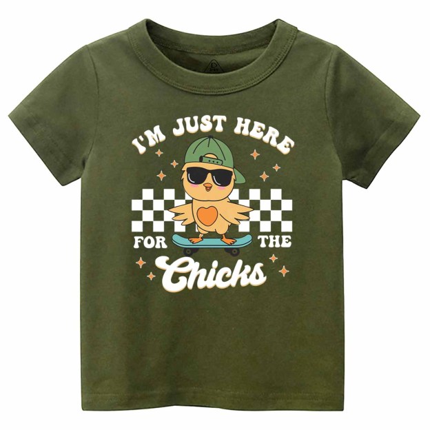 I’m Just Here for the Chicks Toddler&Kid's Tees Beepumpkin