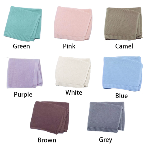 Personalized Baby Name Soft Cotton Knit baby blanket