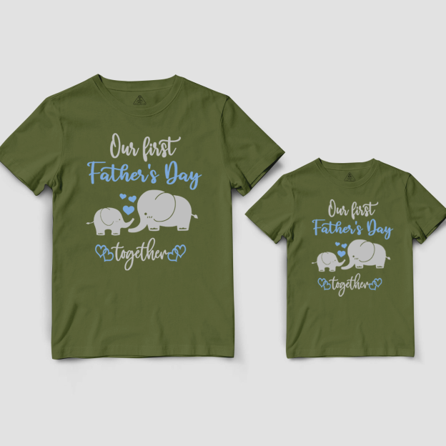 Our First Fathers Day Daddy And Me Matching Shirt