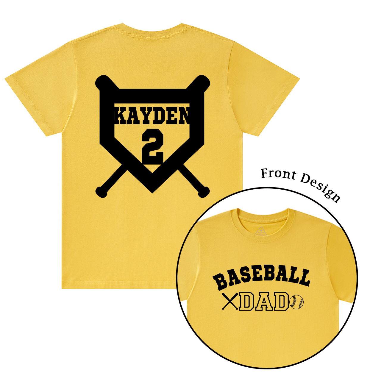 Personalized Baseball Dad Sport T-Shirt