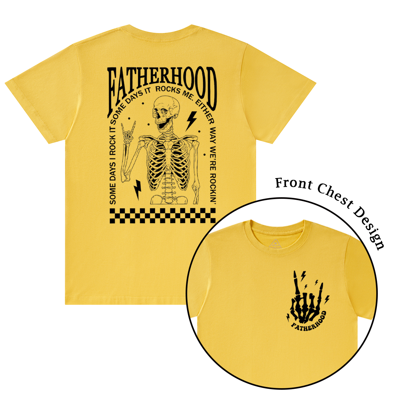 Funny Skeleton Fatherhood Dad T-shirt