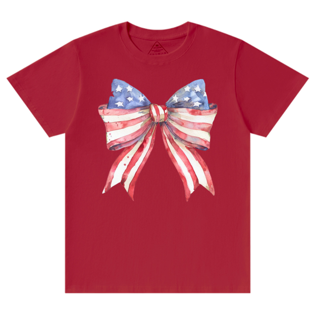 Coquette American Flag Mama T-Shirts