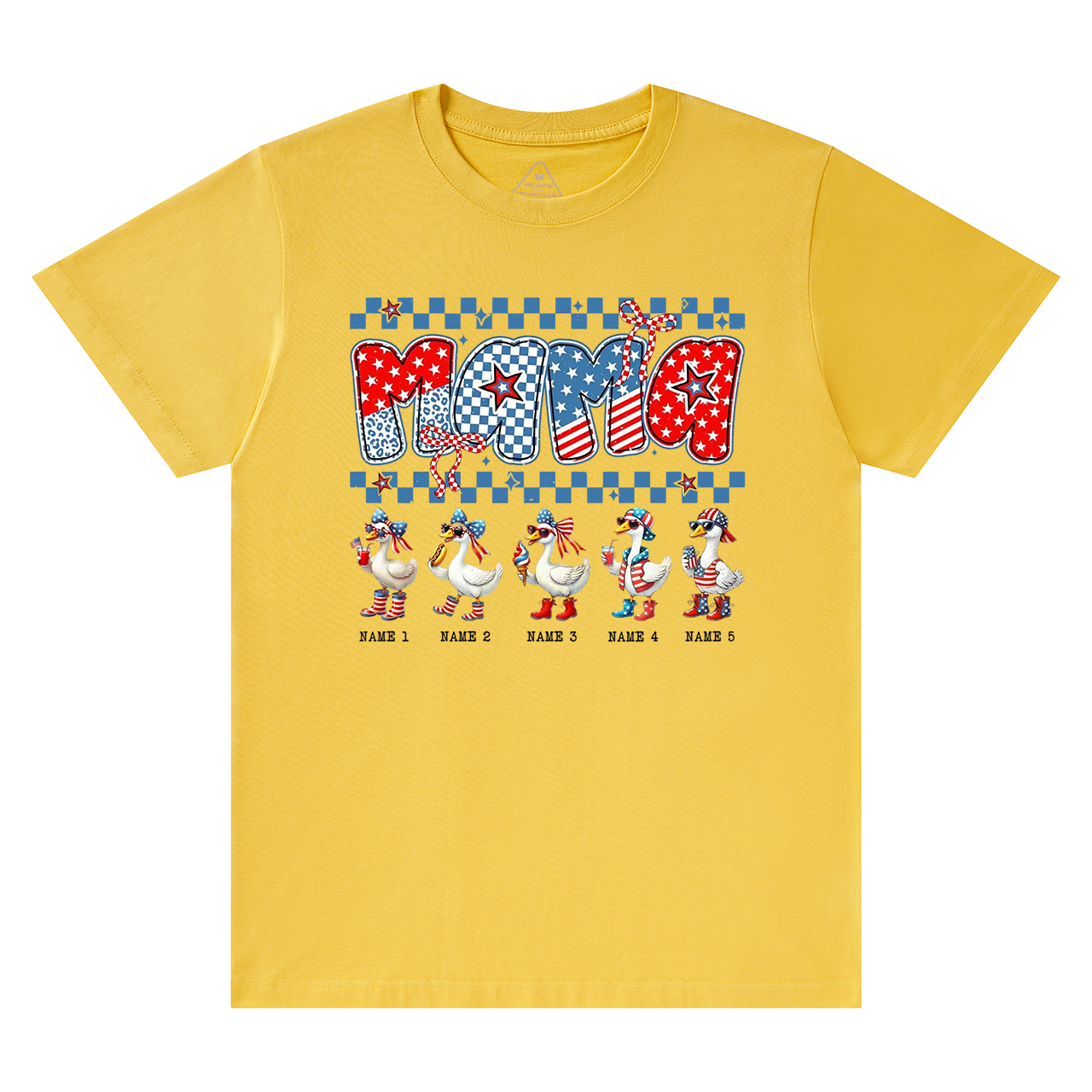 Personalized 4th Of July Mama Goose  T-Shirts