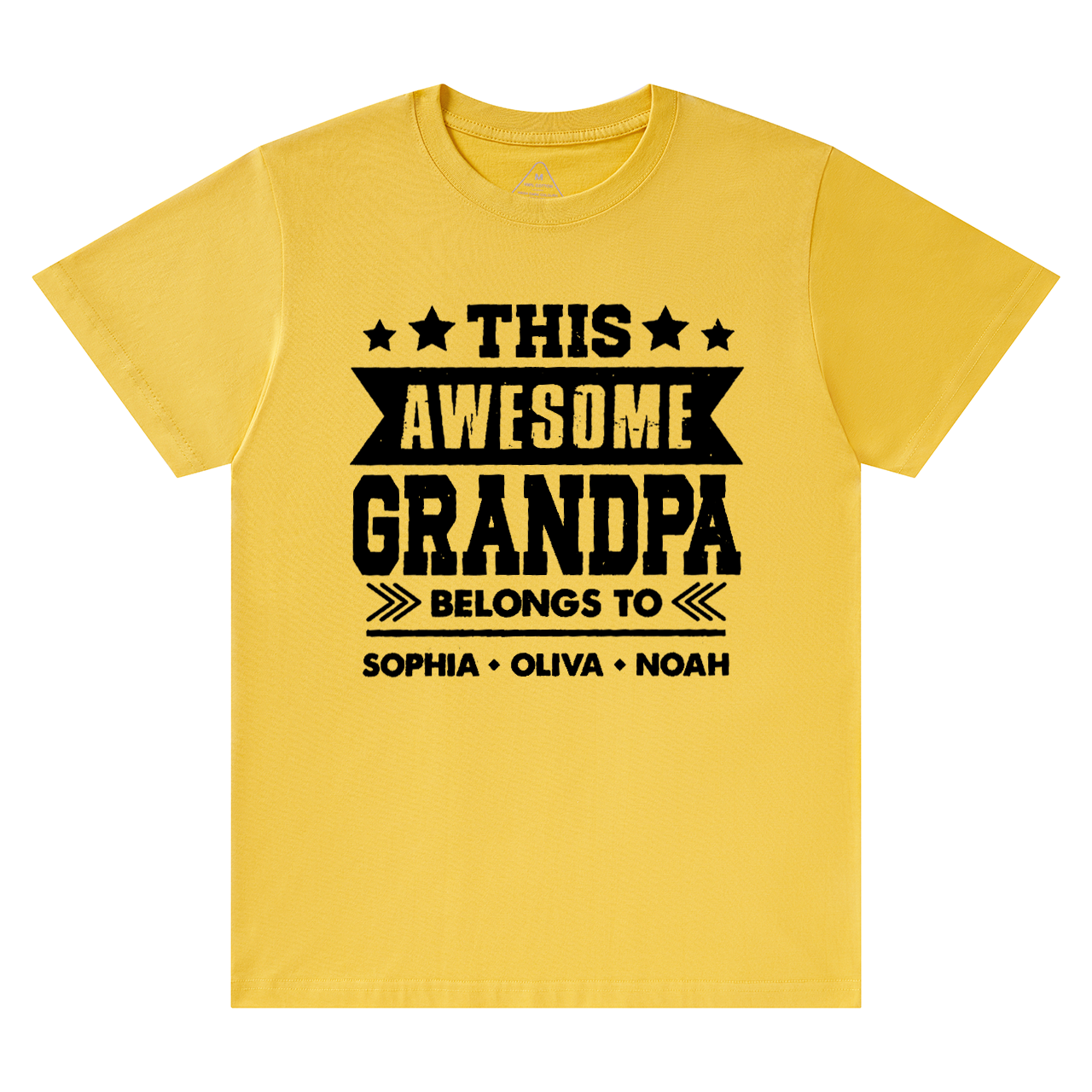 Personalized Grandpa With Kids Names T-shirt