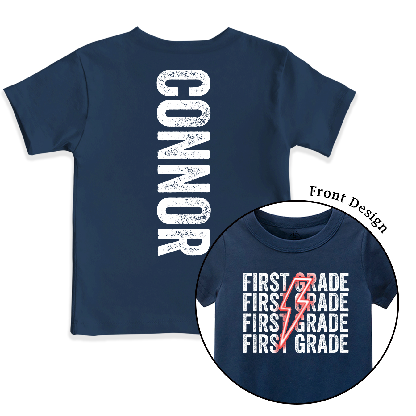 Personalized Lightning Kid Name Toddler&Kid's Tees Beepumpkin