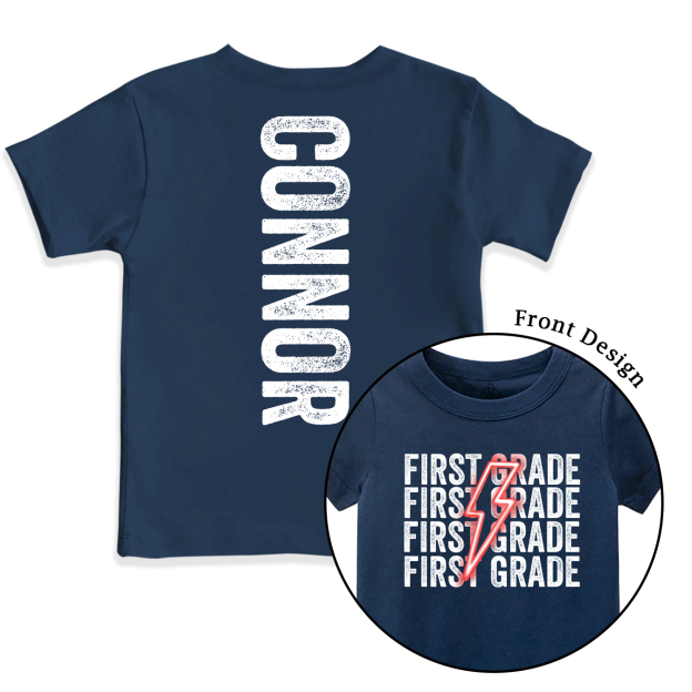 Personalized Lightning Kid Name Toddler&Kid's Tees Beepumpkin