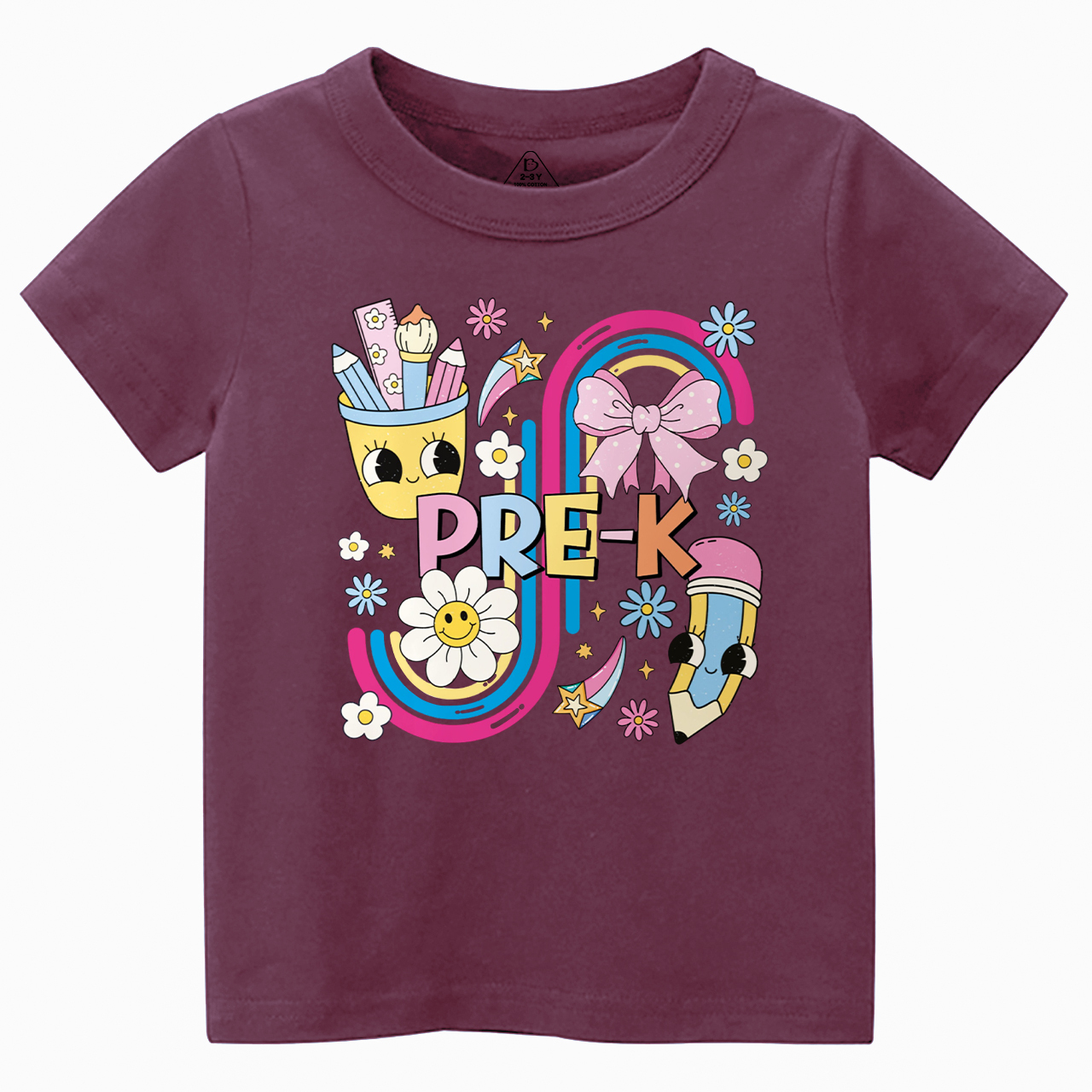 Personalized School Days Rainbow Collection Toddler&Kid's Tees Beepumpkin 