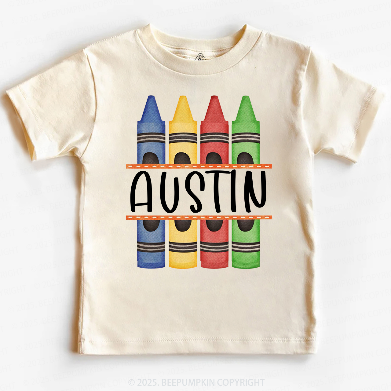 Personalized Crayon Name Back To School Toddler&Kid's Tees Beepumpkin  Sale-Beepumpkin™