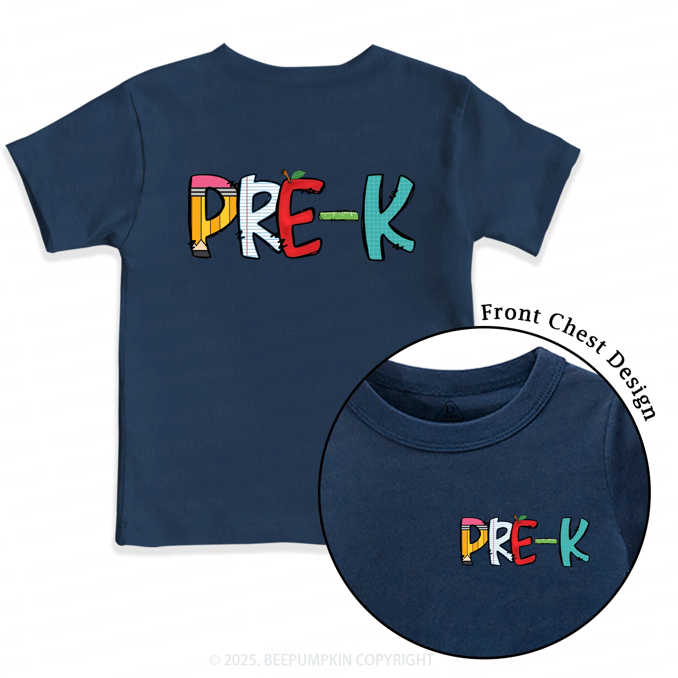 Personalized Grade Level Fun Toddler&Kid's Tees Beepumpkin 