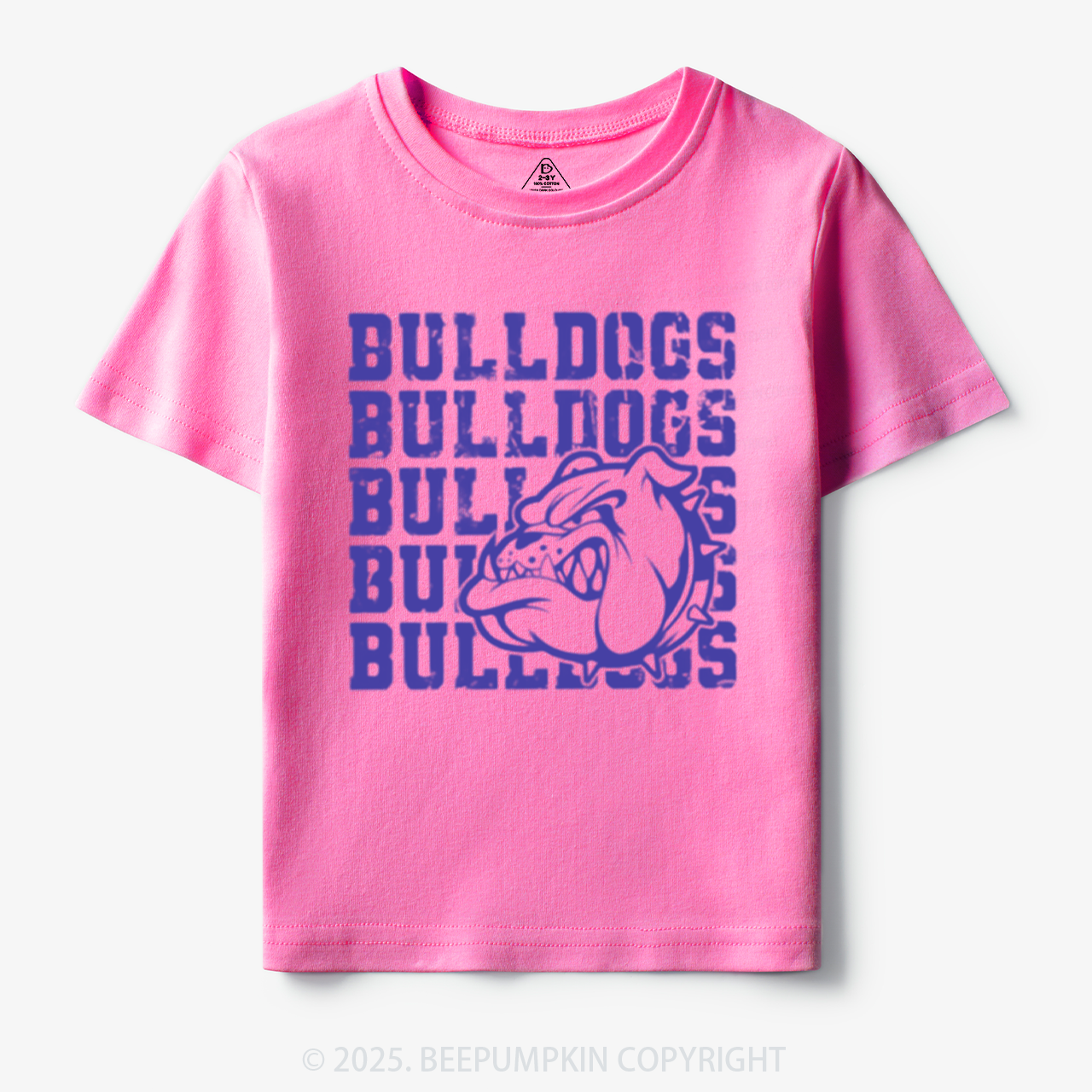 Personalized Bulldogs Mascot Toddler&Kid's Tees Beepumpkin