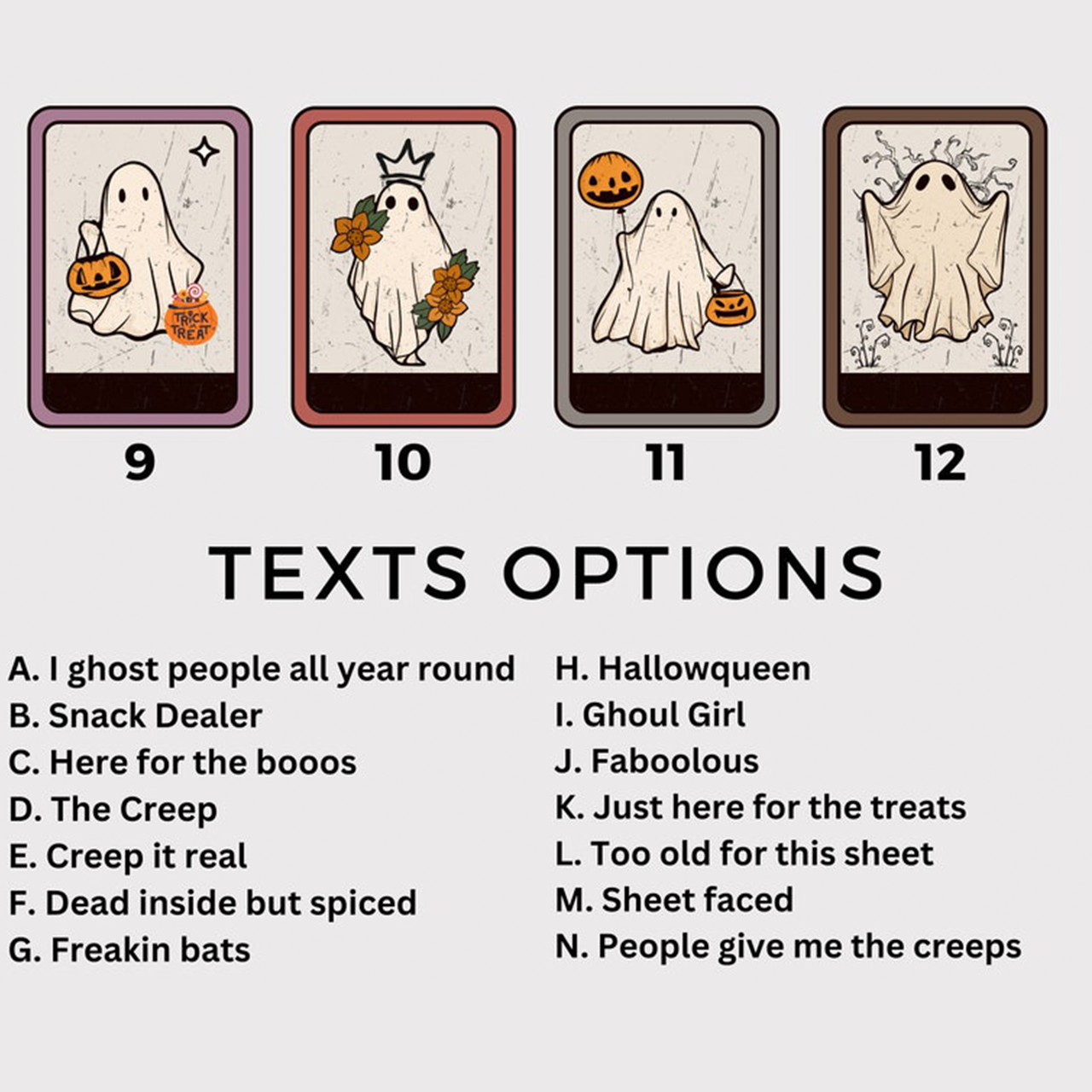 Personalized Family Ghost Cards Halloween Family Matching Shirts