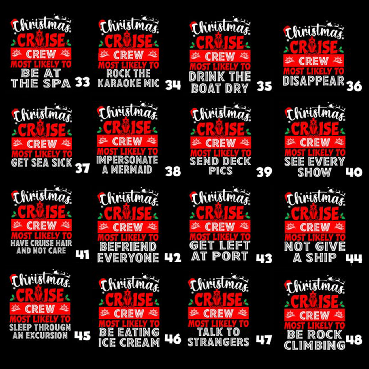 Personalized Christmas Cruise Crew Family Matching Pajamas