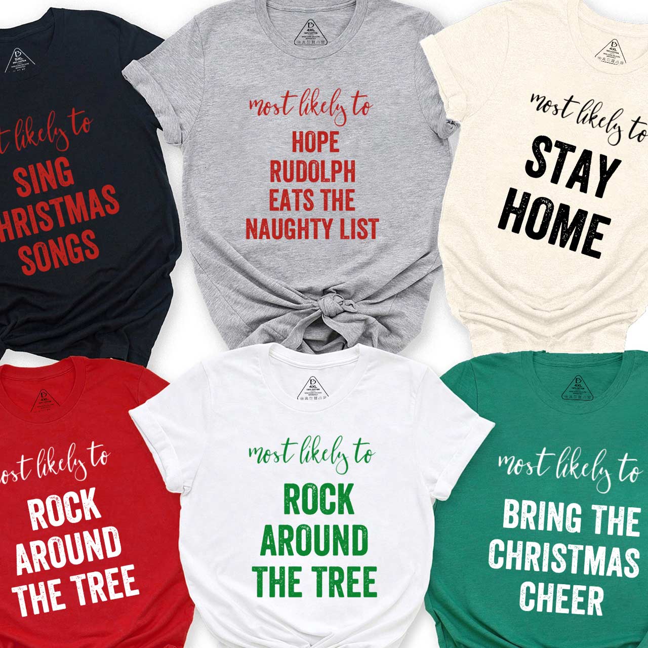 Personalized Most Likely To Funny Christmas Family Matching T-Shirts Beepumpkin