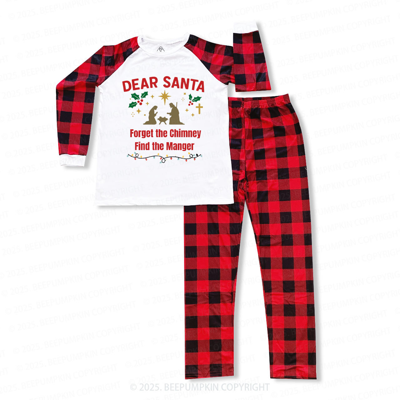 Personalized Dear Sant Christian Family Matching Pajamas