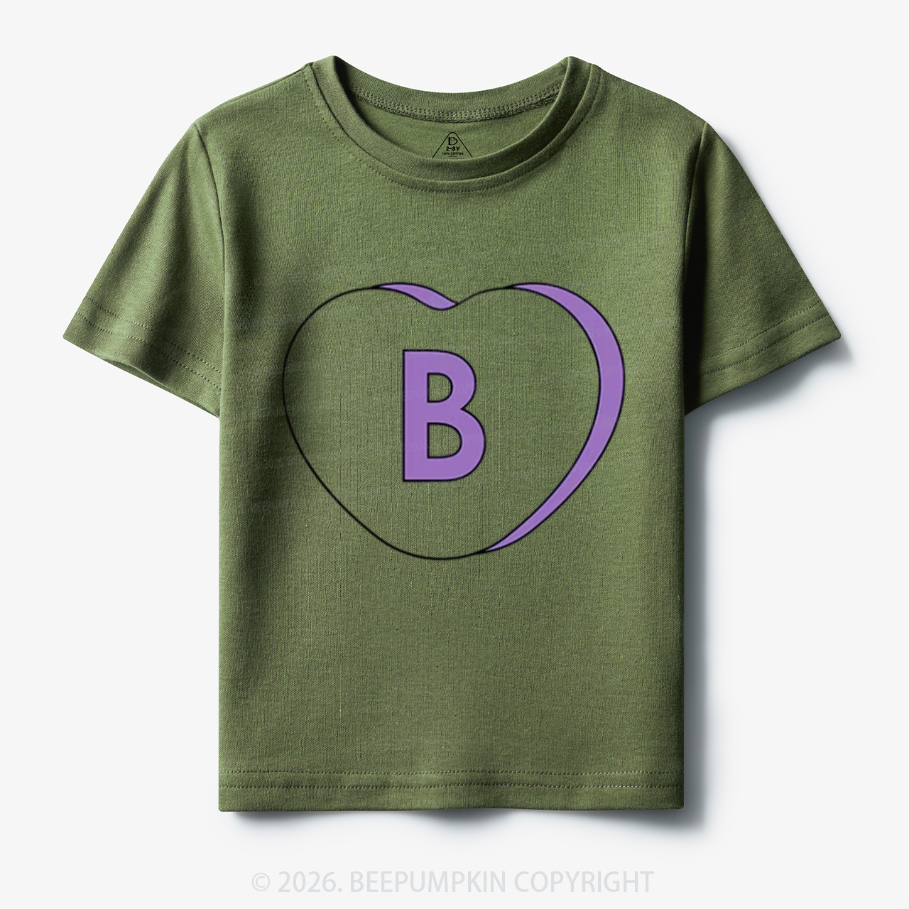 Personalized Candy Heart Initial Valentine's Day Toddler&Kid's Tees Beepumpkin