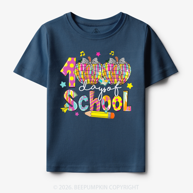 Bow & Plaid 100 Days of School Toddler&Kid's Tees