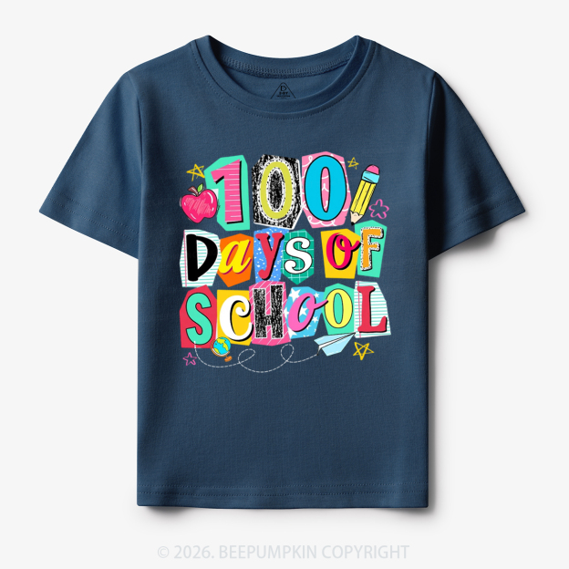 Color Pop 100 Days of School Toddler&Kid's Tees
