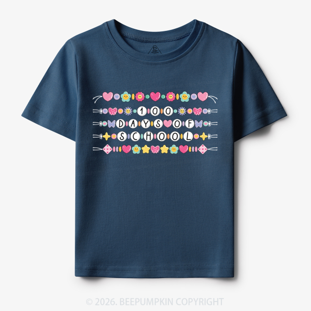 100 Days of School Beaded Bracelet Toddler&Kid's Tees