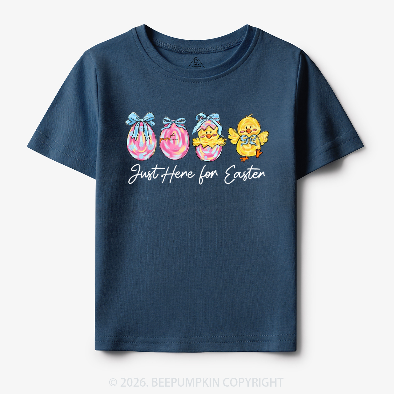 Just Here For Easter Pastel Eggs Coquette Toddler&Kid's Tees