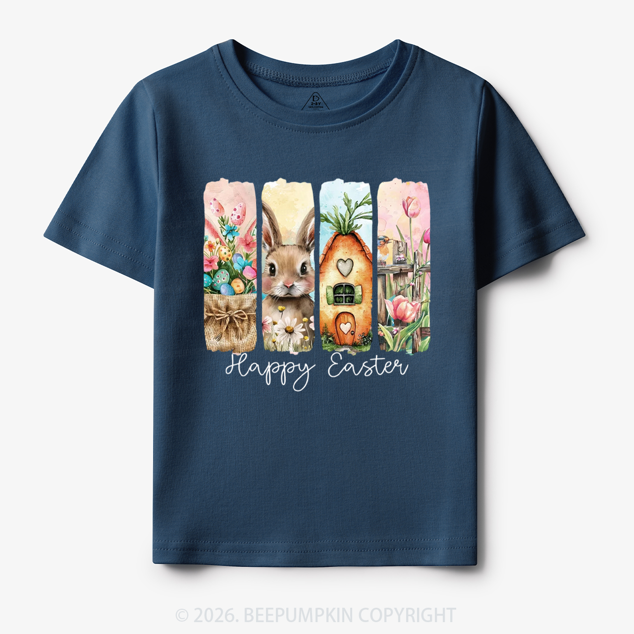 Happy Easter Floral Spring Toddler&Kid's Tees