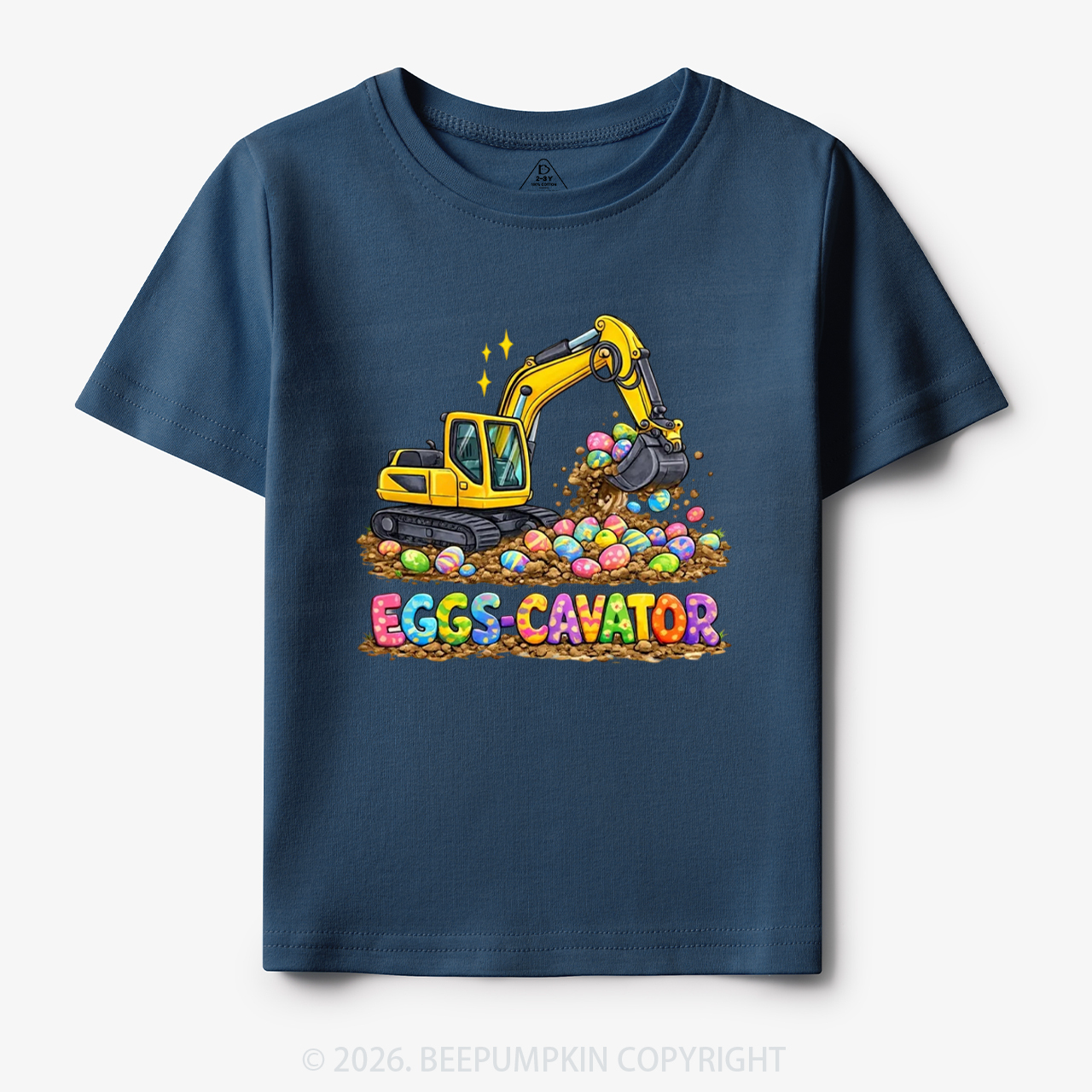 Eggs-Cavator Excavator Easter Toddler&Kid's Tees
