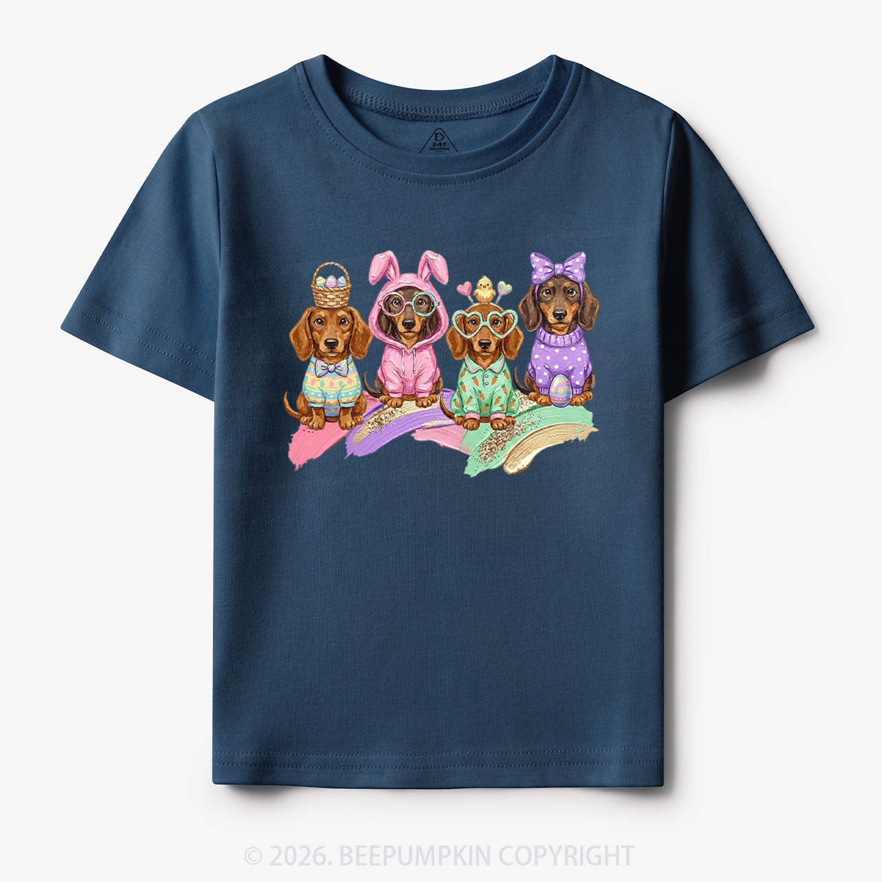 Easter Dog Cute Dachshund Toddler&Kid's Tees