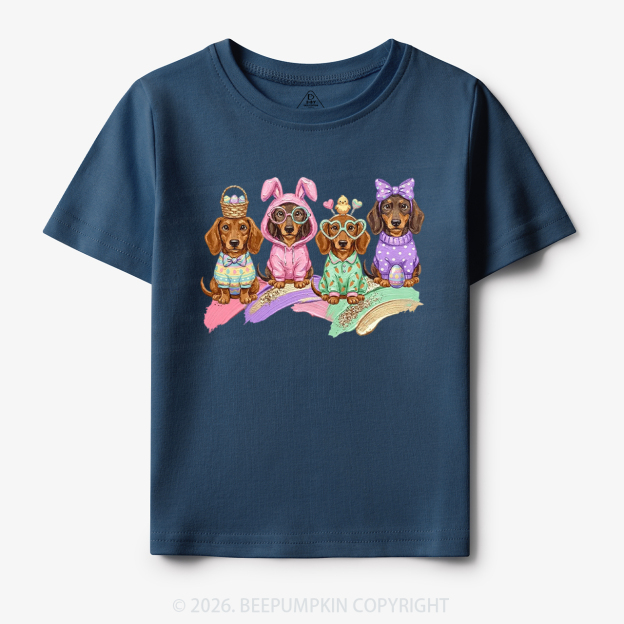 Easter Dog Cute Dachshund Toddler&Kid's Tees