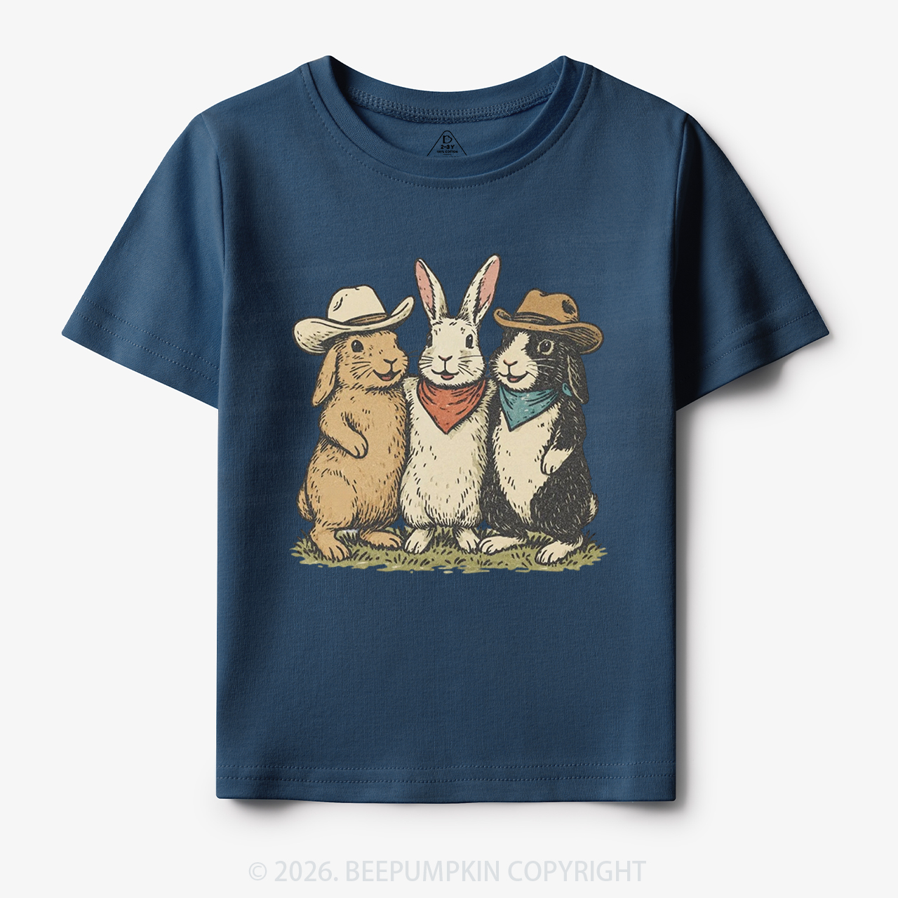 Western Bunnies Easter Toddler&Kid's Tees