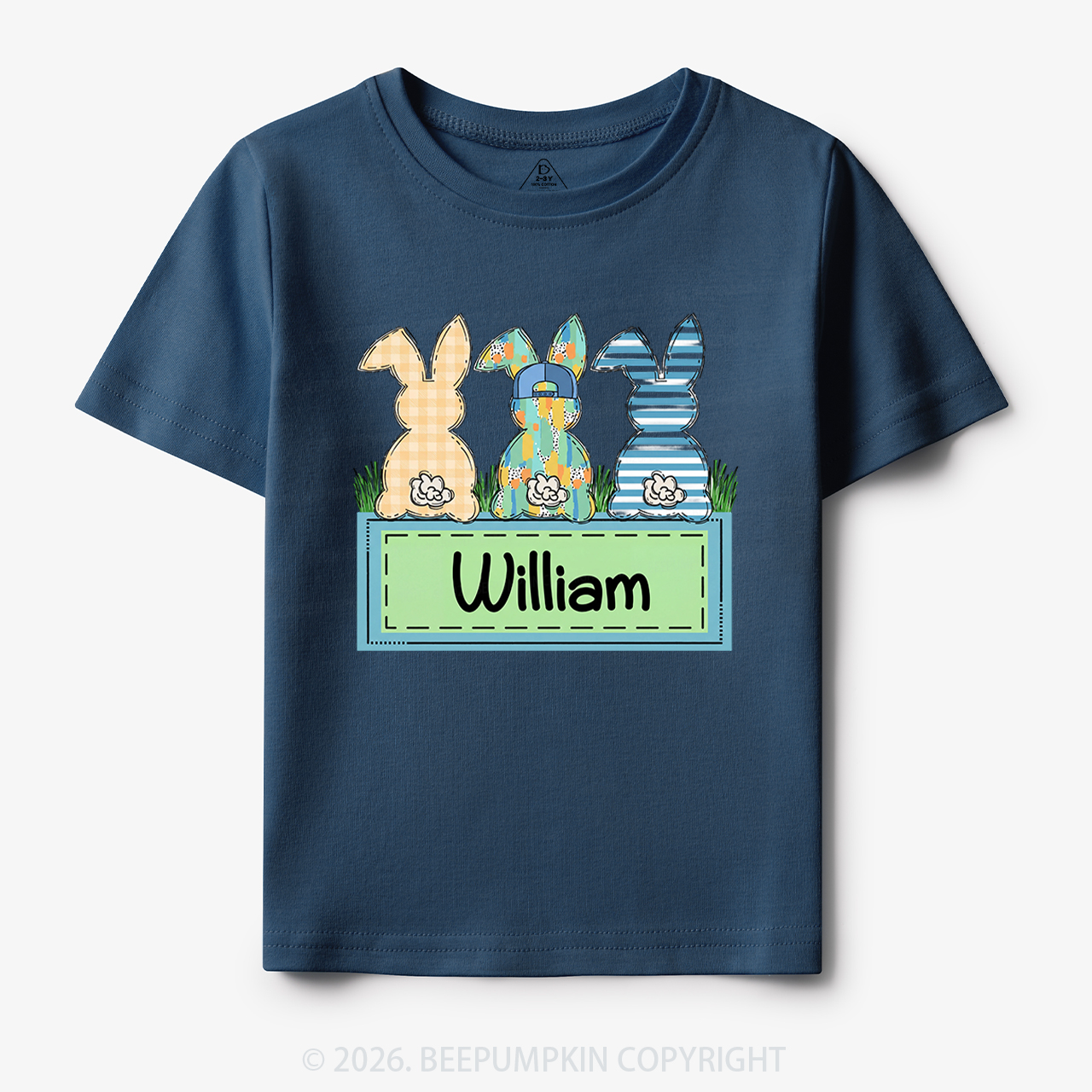 Personalized Name Retro Happy Easter Toddler&Kid's Tees