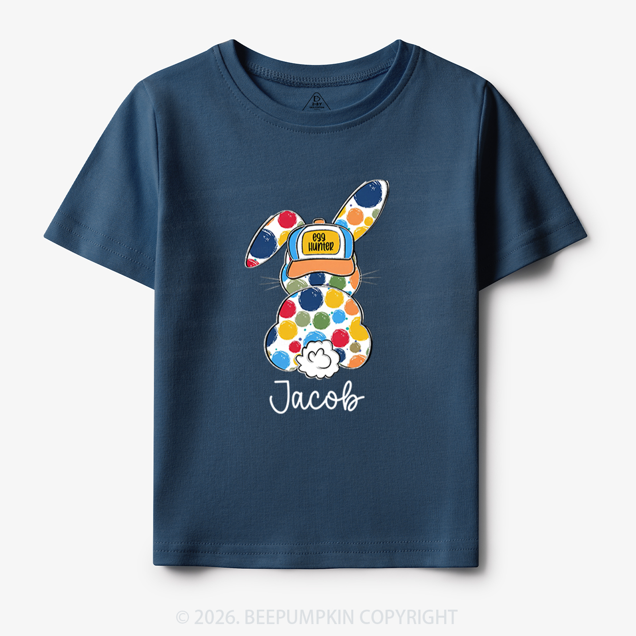 Personalized Name Easter Coquette Bow Bunny Toddler&Kid's Tees